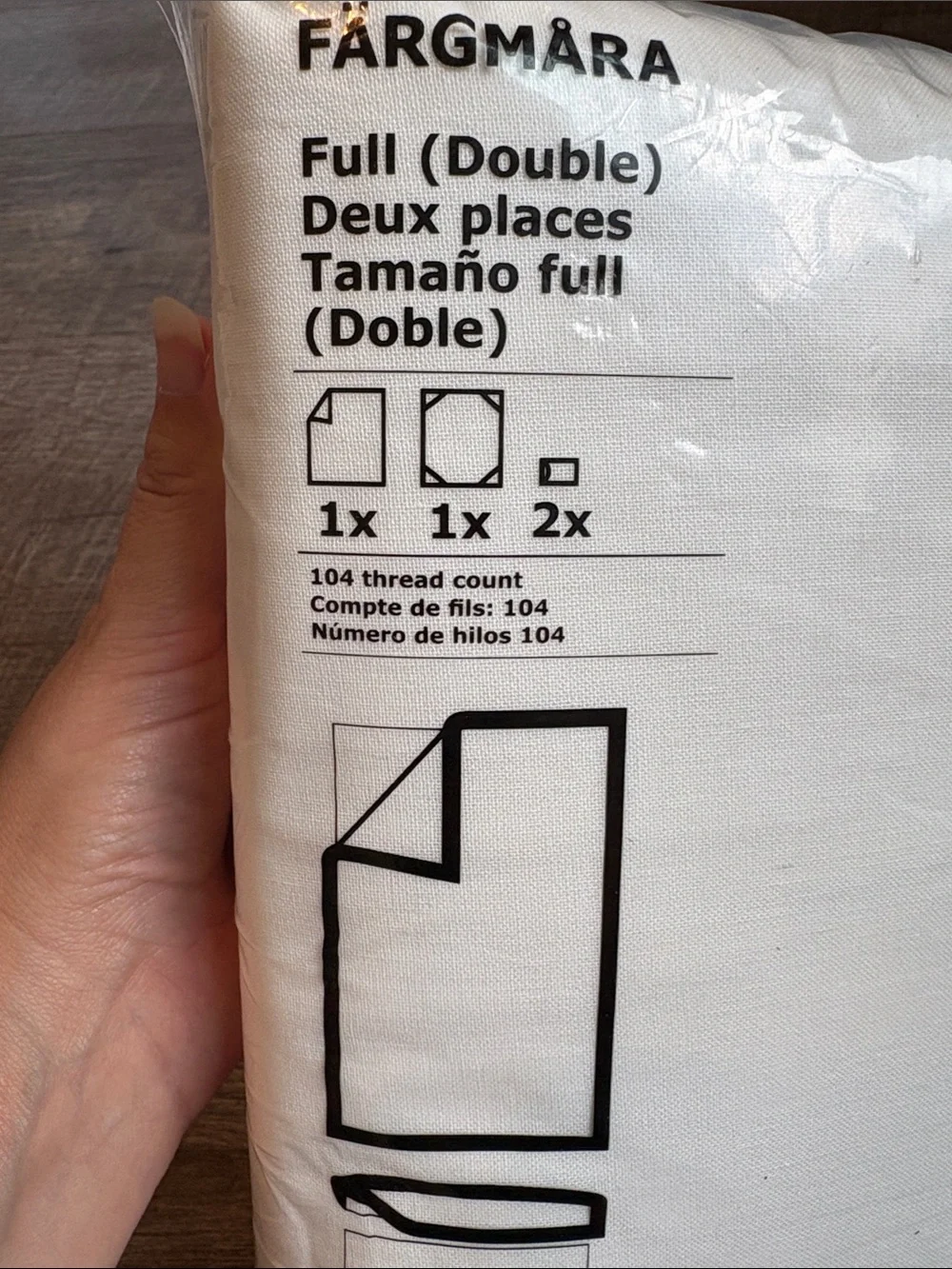 IKEA FARGMARA Full Sheet Set White 100% Cotton NEW